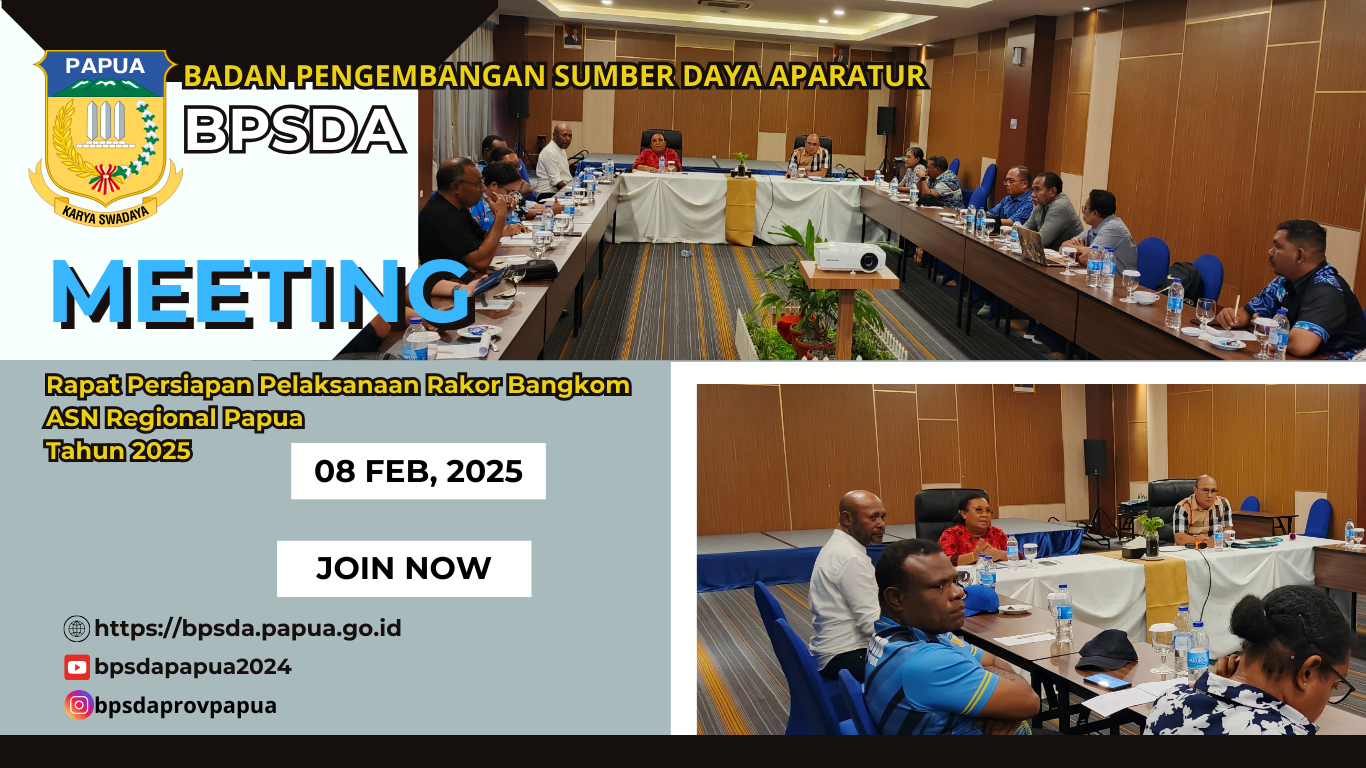 Rapat Persiapan Pelaksanaan Rakor Bangkom ASN Regional Papua